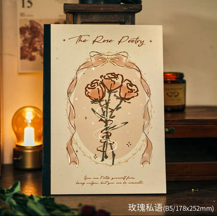 MR.PAPER Rose Series Notebook B5 纸先生沉落玫瑰无线胶套笔记本B5 玫瑰私语