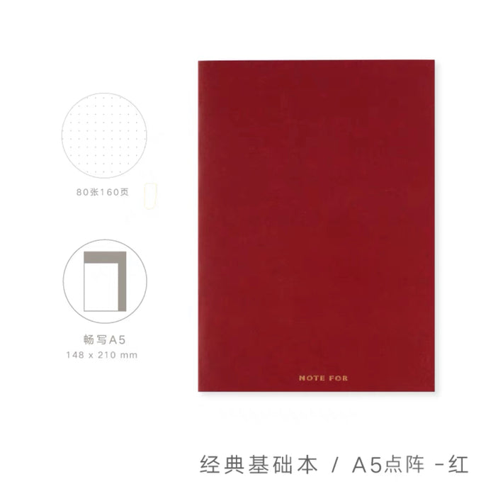 NOTE FOR Handbook Refill - A5 Dotted Red NOTE FOR 献礼款手帐本内芯A5红-点阵