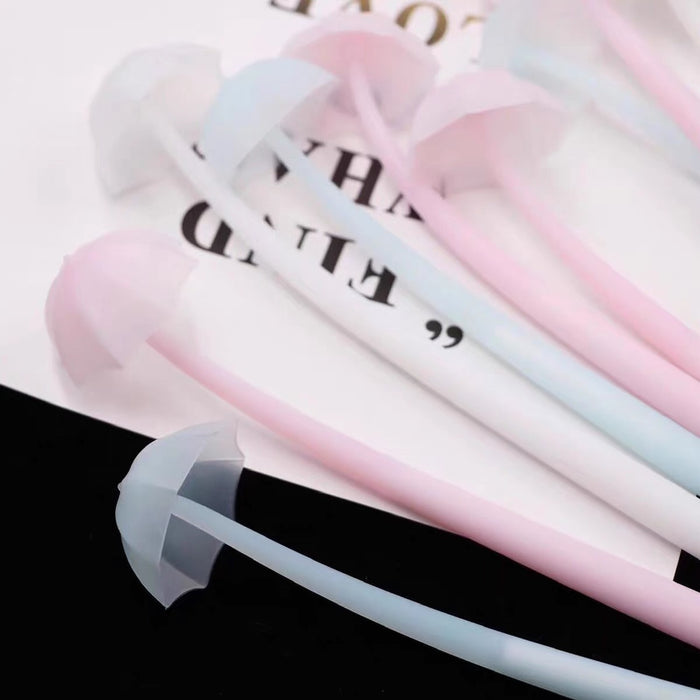 Umbrella-shaped Gel Ink Pen雨伞中性笔颜色随机