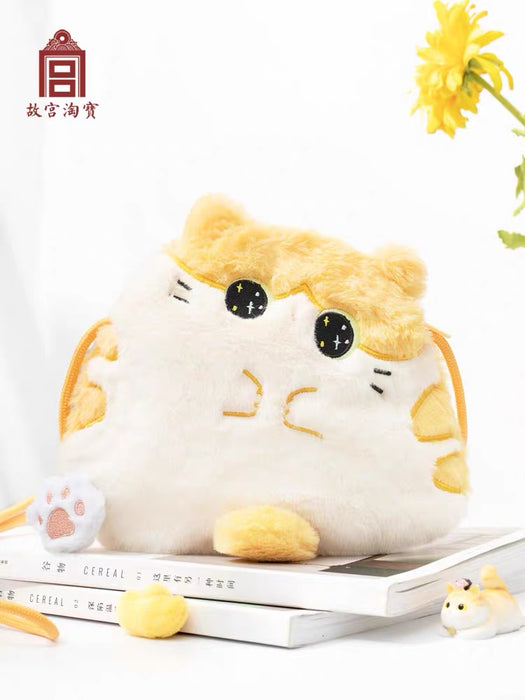 故宫淘宝文创小玉兔橘猫斜挎包毛绒包包卡通
