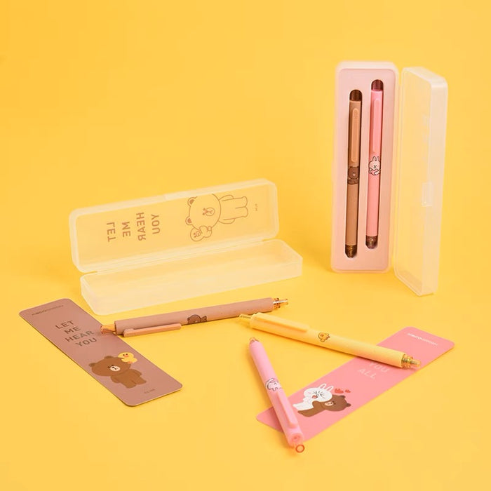 KACO LINE FRIENDS Gel Ink Pen - 0.5mm Black Ink KACO菁点 布朗熊莎莉 按动式0.5mm黑色