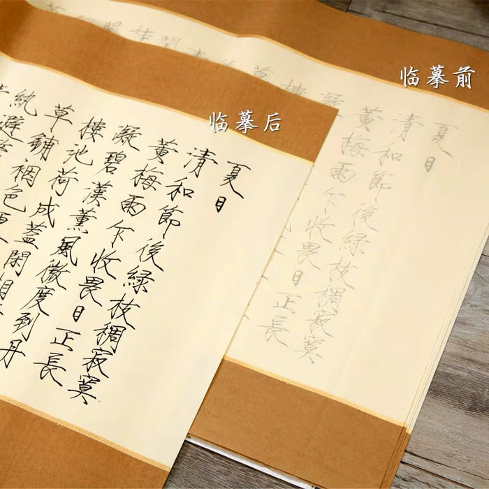 宋徽宗瘦金体夏日诗帖五张