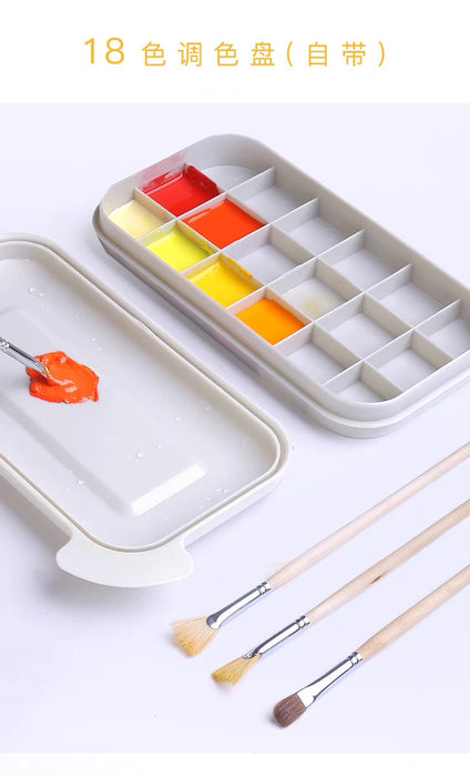 Marie's Multifunctional Brush Washer 马利三合一多功能洗笔桶水桶绘画水彩画画专用油画调色盘